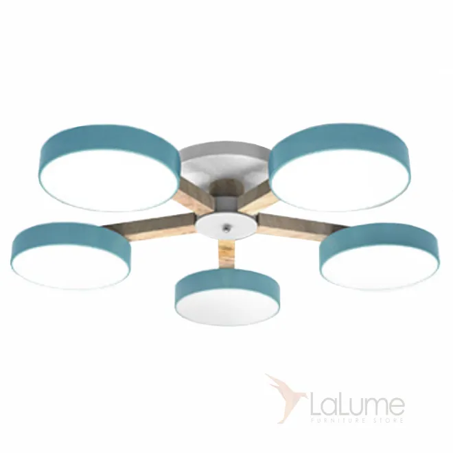 Потолочный светильник wooden blue wheels от LaLume Потолочный светильник wooden blue wheels от LaLume