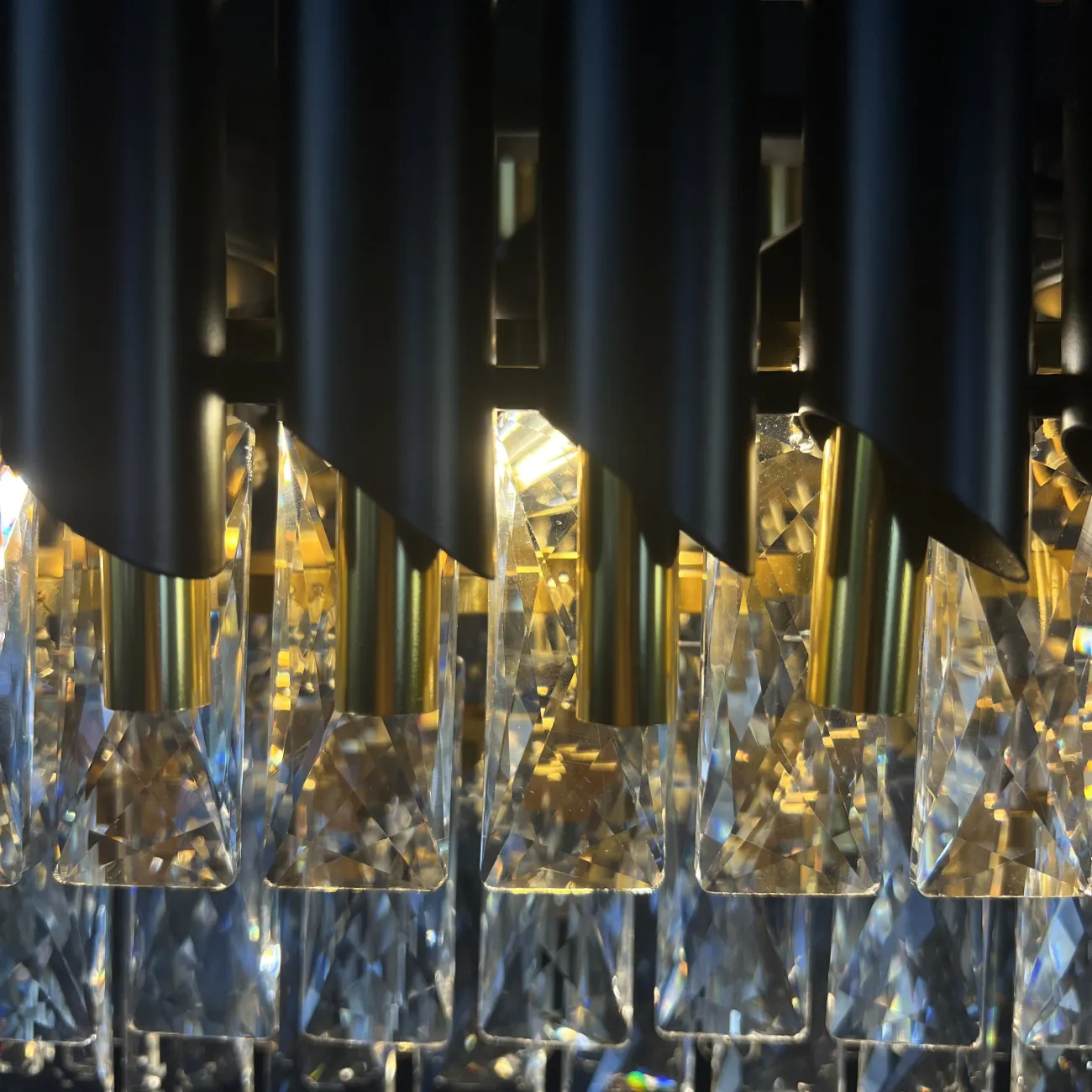 Люстра Empire Black Rectangular Chandelier Crystal от ImperiumLoft