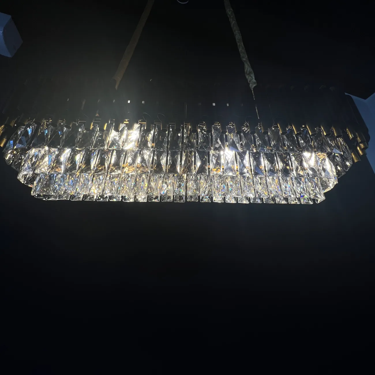 Люстра Empire Black Rectangular Chandelier Crystal от ImperiumLoft
