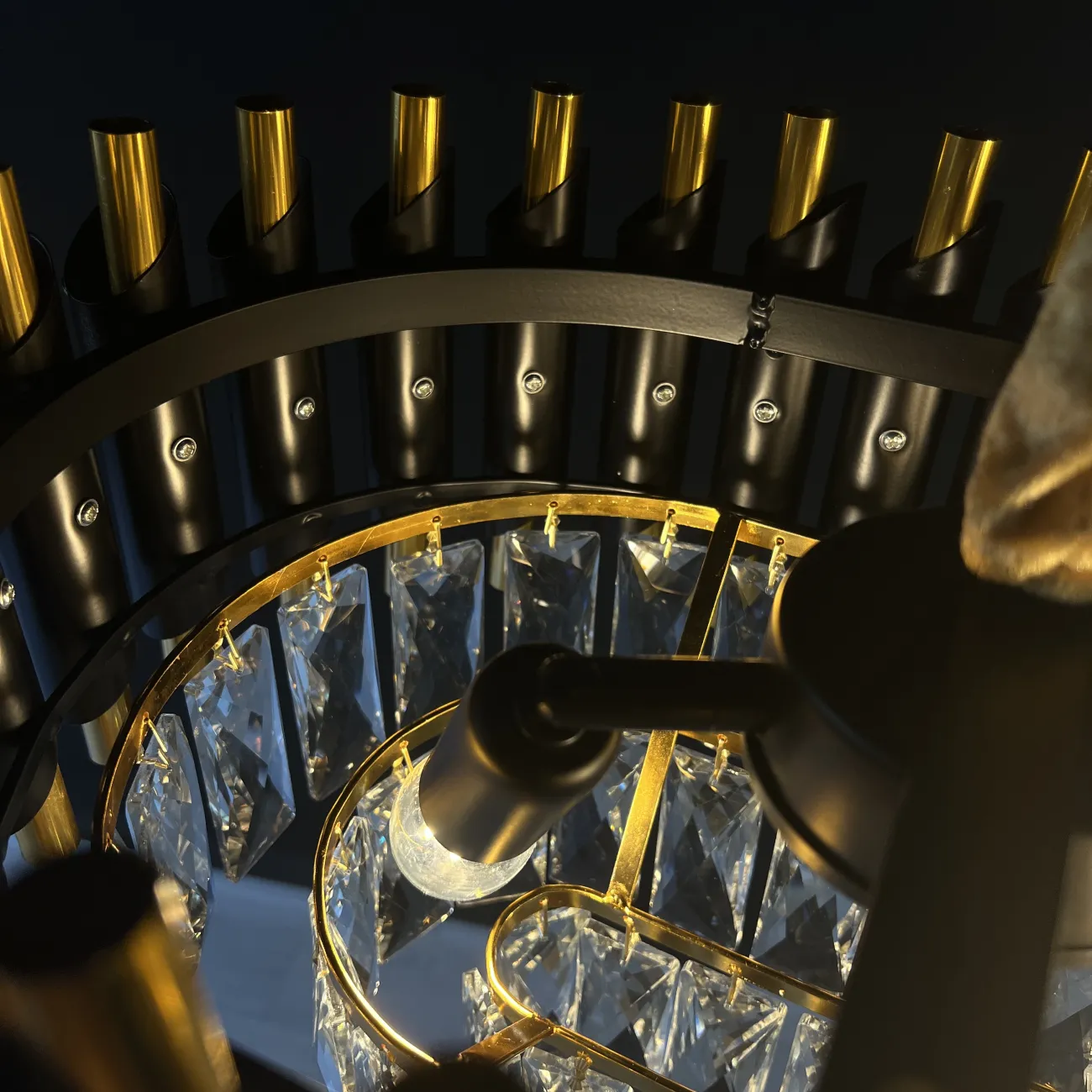 Люстра Empire Black Rectangular Chandelier Crystal от ImperiumLoft