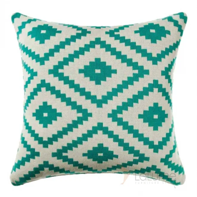 Подушка geometrical ornament бирюзовая от LaLume