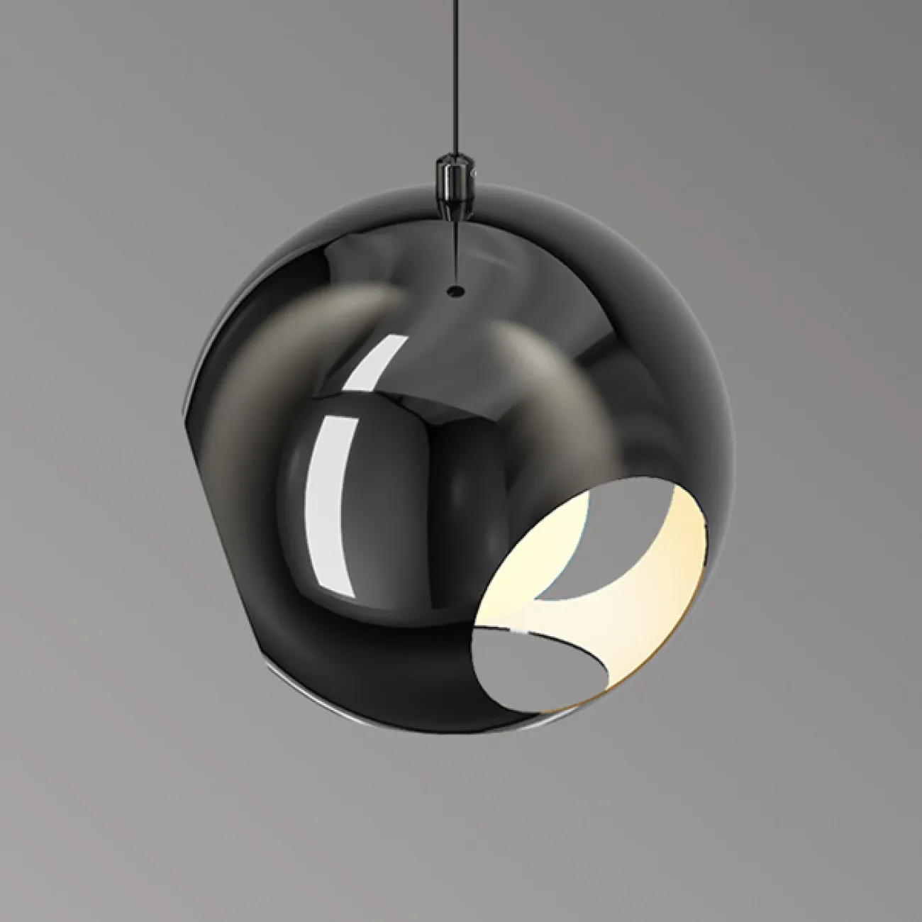 Готовая комбинация подвесных светодиодных светильников c черными шарообразными рассеивателями с круглыми отверстиями MATEAS TRIO D33