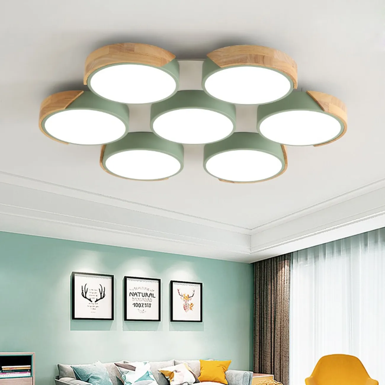 Подвесная люстра CLIP 3 Зеленый от ImperiumLoft