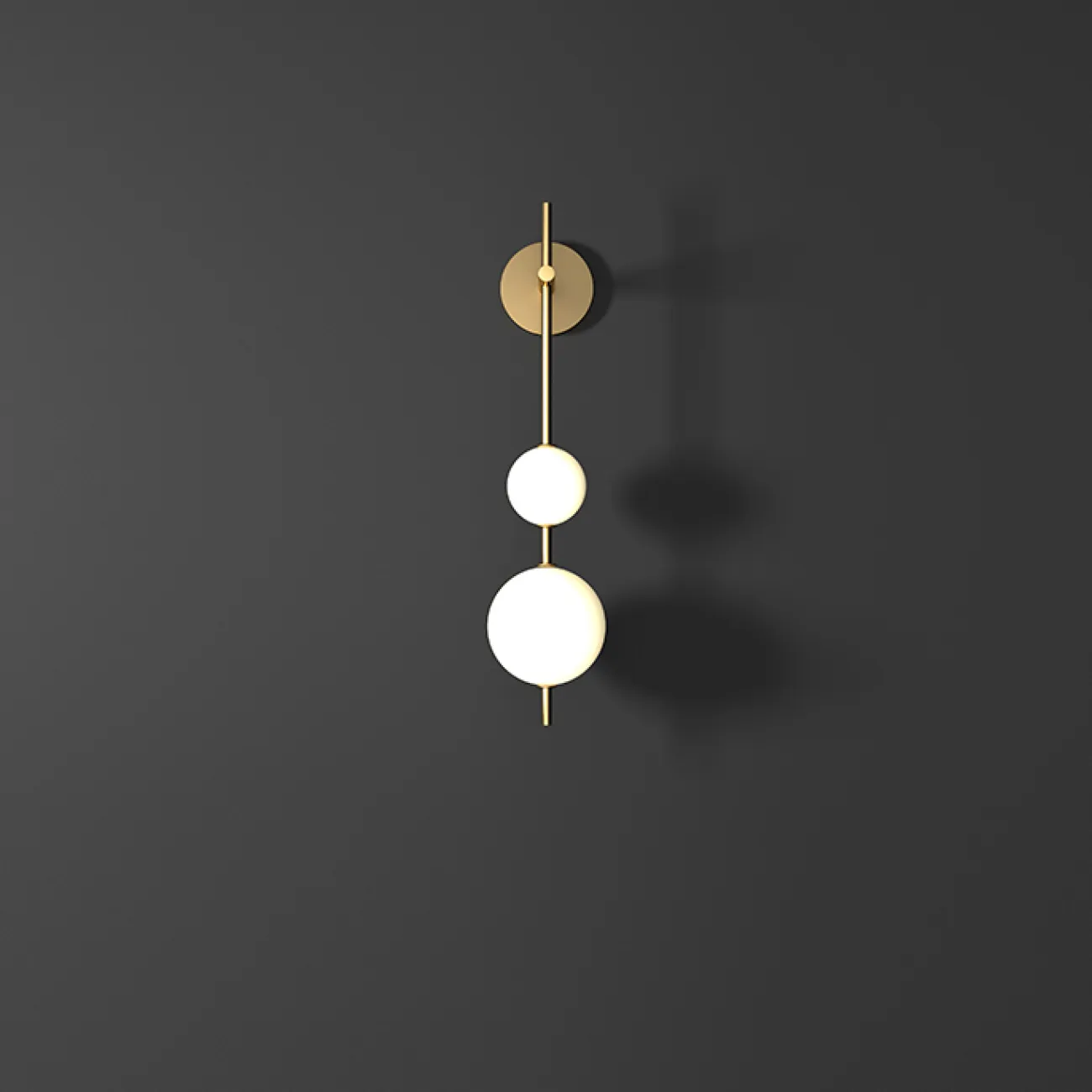 Серия настенных светильников с плафонами шарообразной формы разного диаметра LARA WALL H65 Серия настенных светильников с плафонами шарообразной формы разного диаметра LARA WALL H65