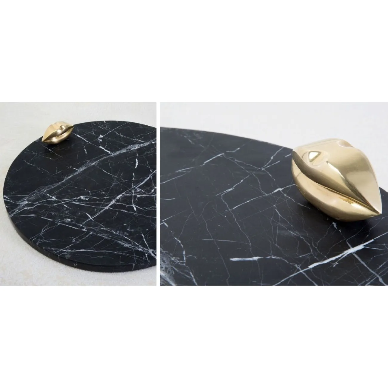 Поднос ACOLYTE ENTERTAINING PLATTER MARBLE & BRONZE designed by Kelly Wearstler от LaLume