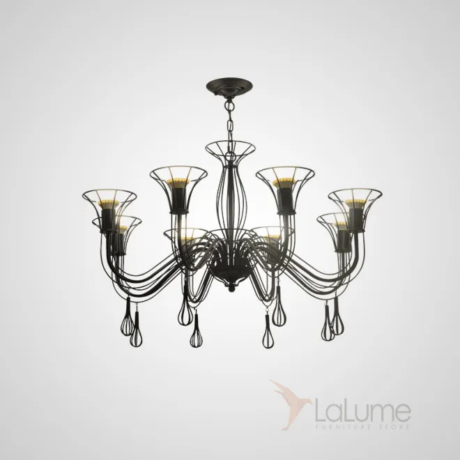 Подвесная люстра CAST 8 Black от ImperiumLoft Подвесная люстра CAST 8 Black от ImperiumLoft