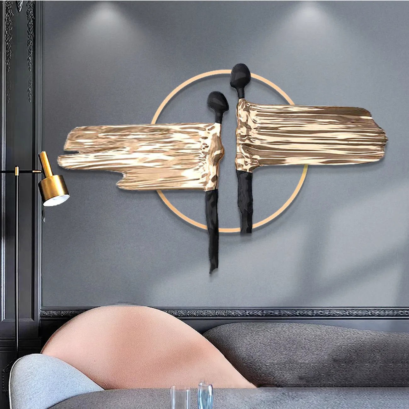 Дизайнерский настенный декор влюбленные LaLume-KKK00241 Дизайнерский настенный декор влюбленные LaLume-KKK00241