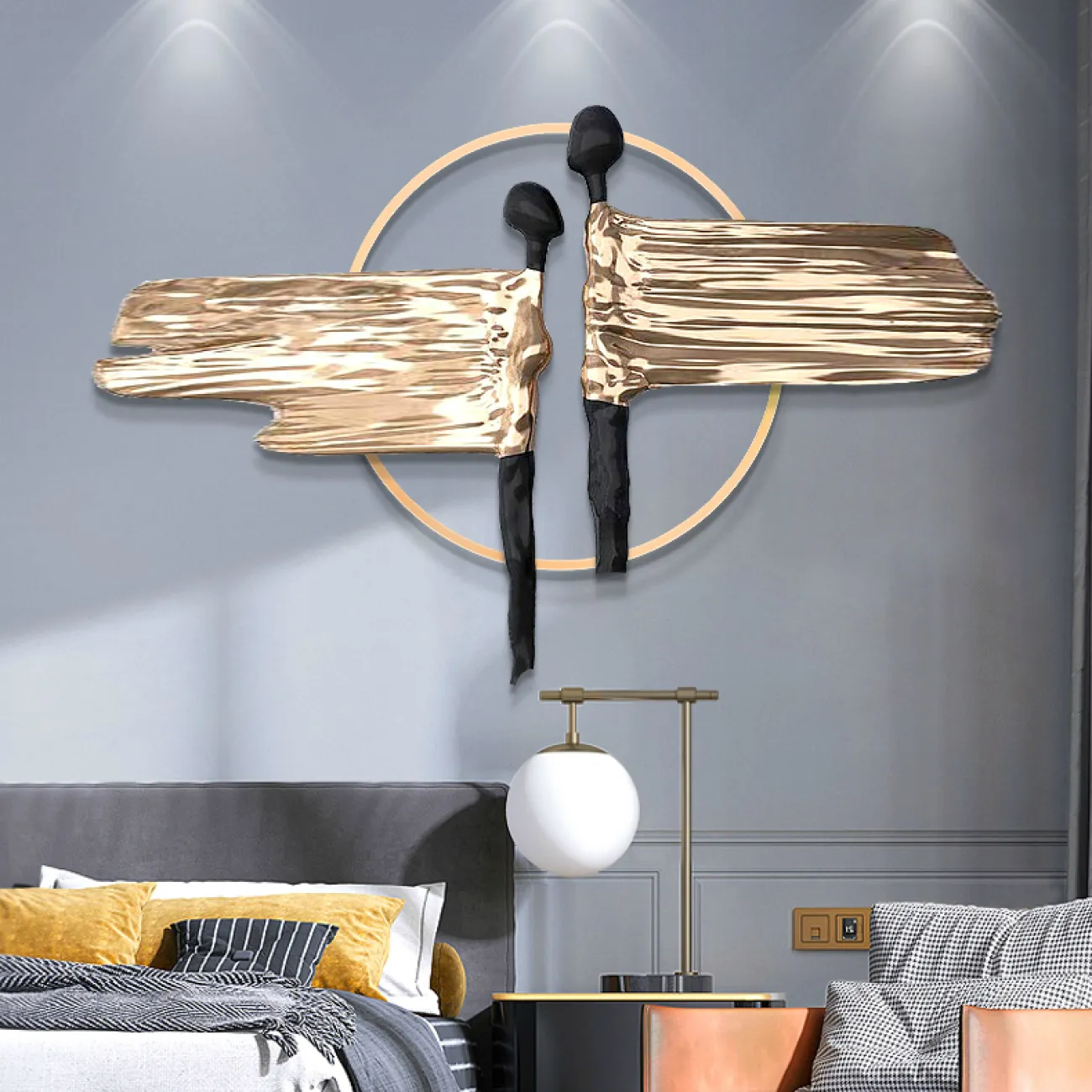 Дизайнерский настенный декор влюбленные LaLume-KKK00241 Дизайнерский настенный декор влюбленные LaLume-KKK00241