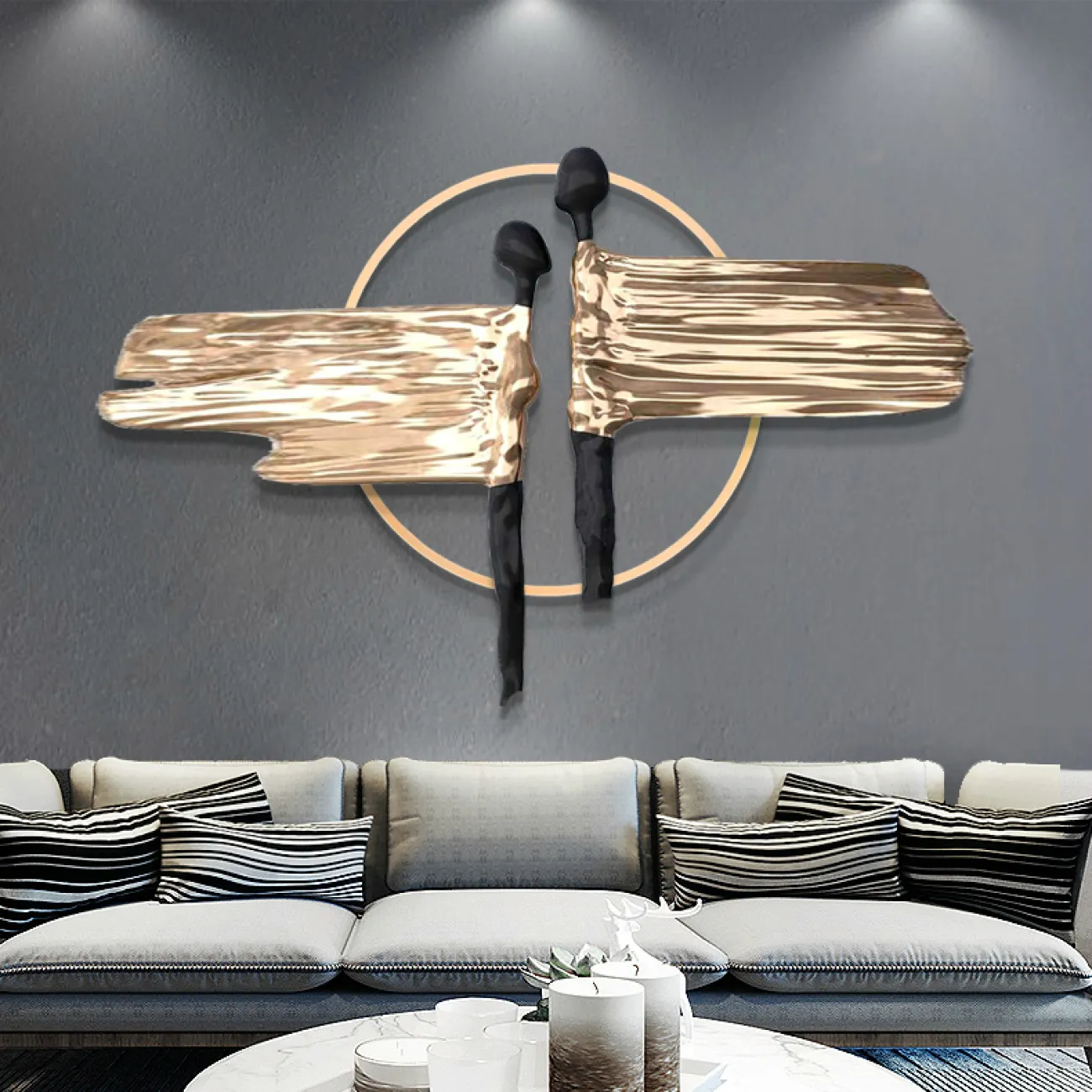 Дизайнерский настенный декор влюбленные LaLume-KKK00241 Дизайнерский настенный декор влюбленные LaLume-KKK00241