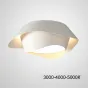  Потолочная светодиодная люстра с двуслойным ассиметричным абажуром HEMMO CH D40 Трехцветный свет