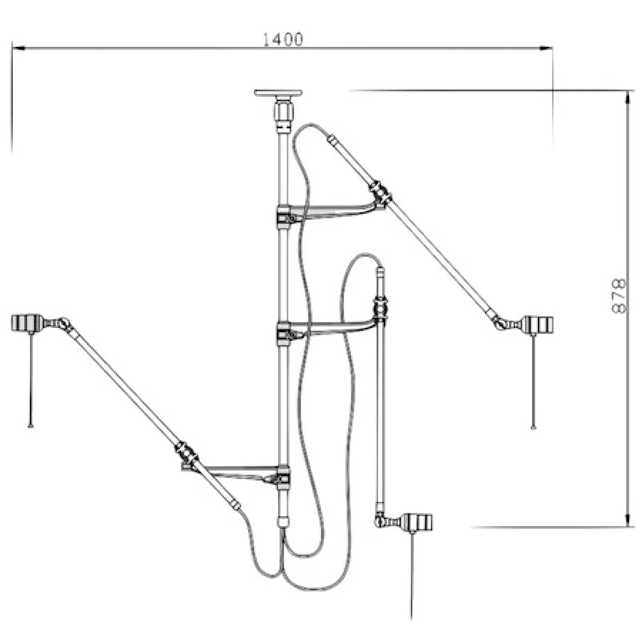 Потолочный светильник Steampunk Extension Pole от LaLume