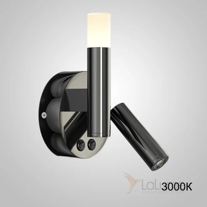 Серия настенных светодиодных светильников с цилиндрическим корпусом и дополнительным вращающимся спотом FEDDE B WALL B 3000К