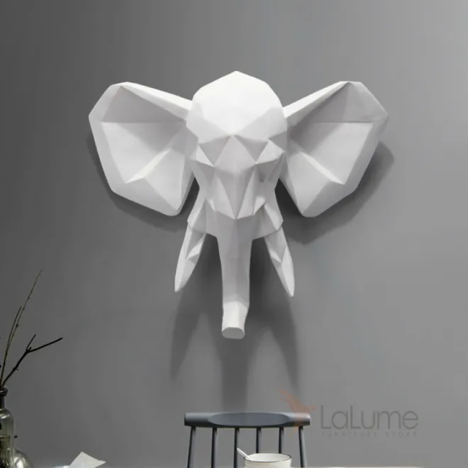 Дизайнерский настенный декор слон LaLume-KKK00237