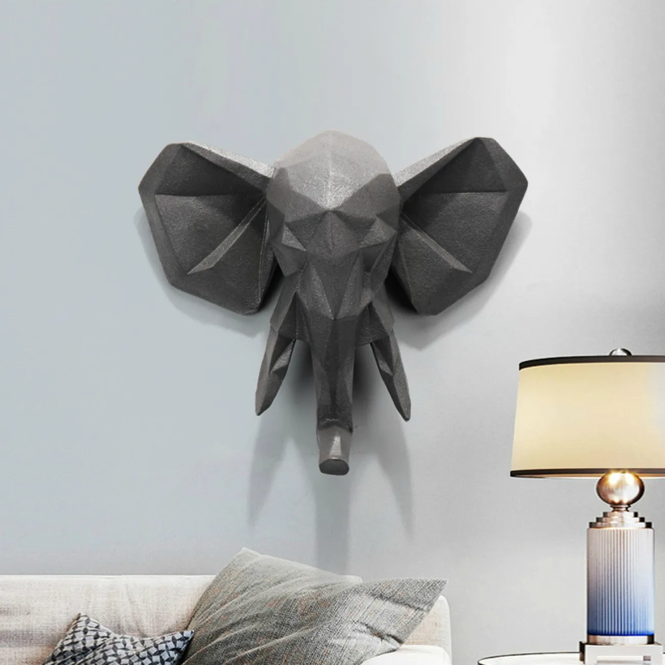 Дизайнерский настенный декор слон LaLume-KKK00237