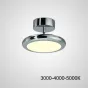 Серия точечных светодиодных светильников с дисковидным корпусом на вертикальной стойке с поворотным механизмом SKOLL Chrome Трехцветный свет