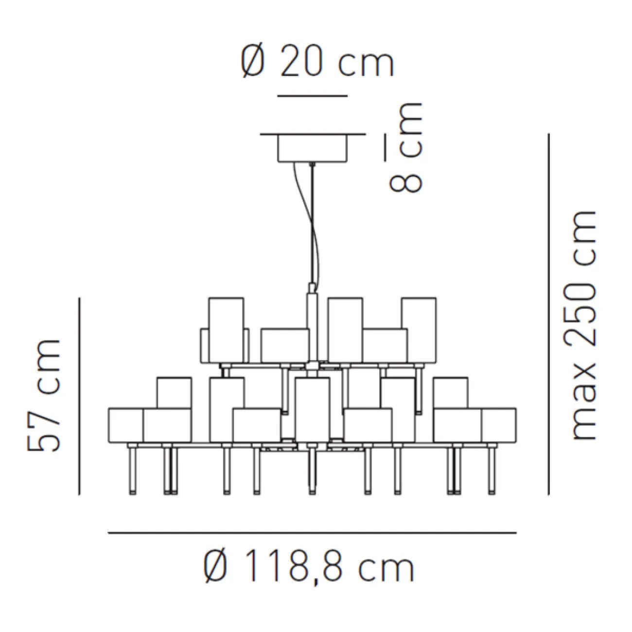 Люстра AXO Light Spillray lamps 30 от LaLume