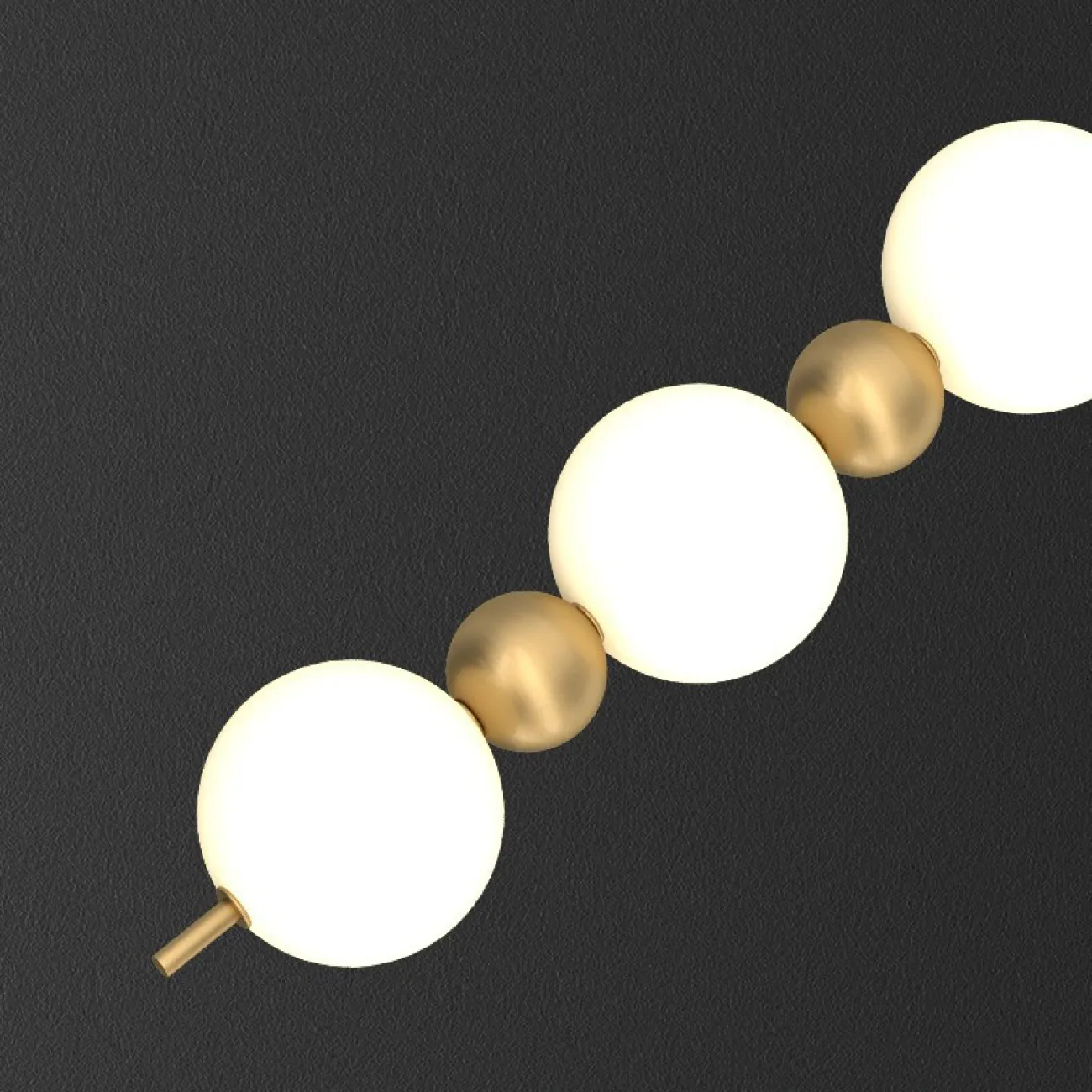 Серия настенных светильников в виде композиции из шарообразных плафонов и шаров из настоящей латуни FOLMER WALL H82