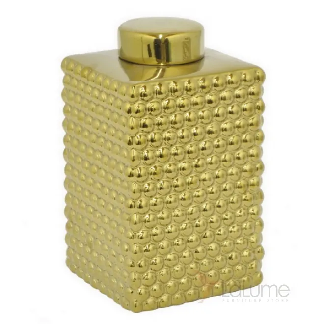 Сосуд с крышкой Chaplet Gold Big от LaLume Сосуд с крышкой Chaplet Gold Big от LaLume