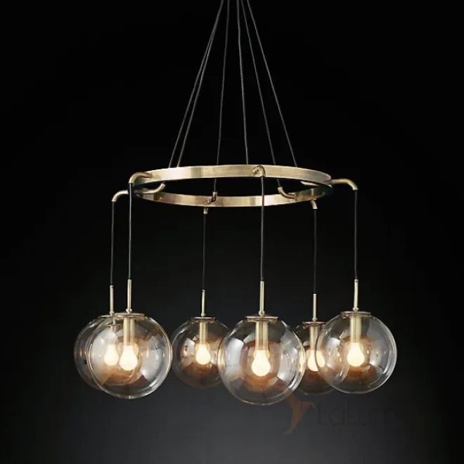 Люстра RH LANGUEDOC Round Chandelier Antique Brass от LaLume