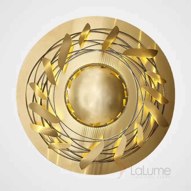 Настенный светодиодный светильник с многослойным дисковидным плафоном с лучевыми рассеивателями SOLAUG D80 Настенный светодиодный светильник с многослойным дисковидным плафоном с лучевыми рассеивателями SOLAUG D80