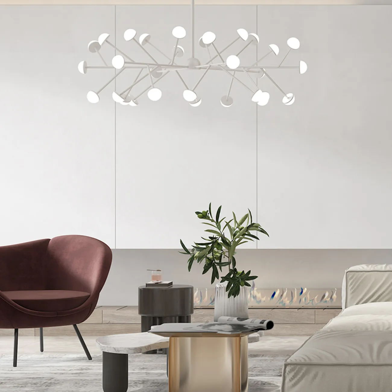 Потолочная люстра HILVI D68 Black от ImperiumLoft