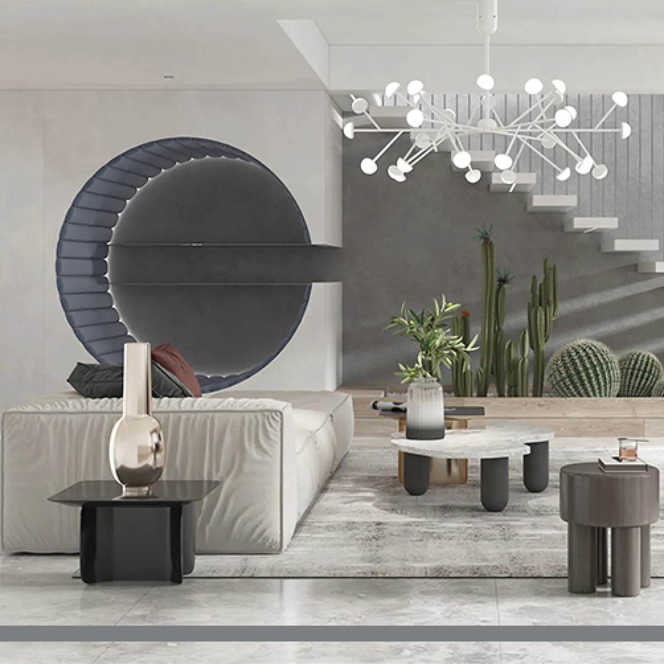 Потолочная люстра HILVI D68 Black от ImperiumLoft