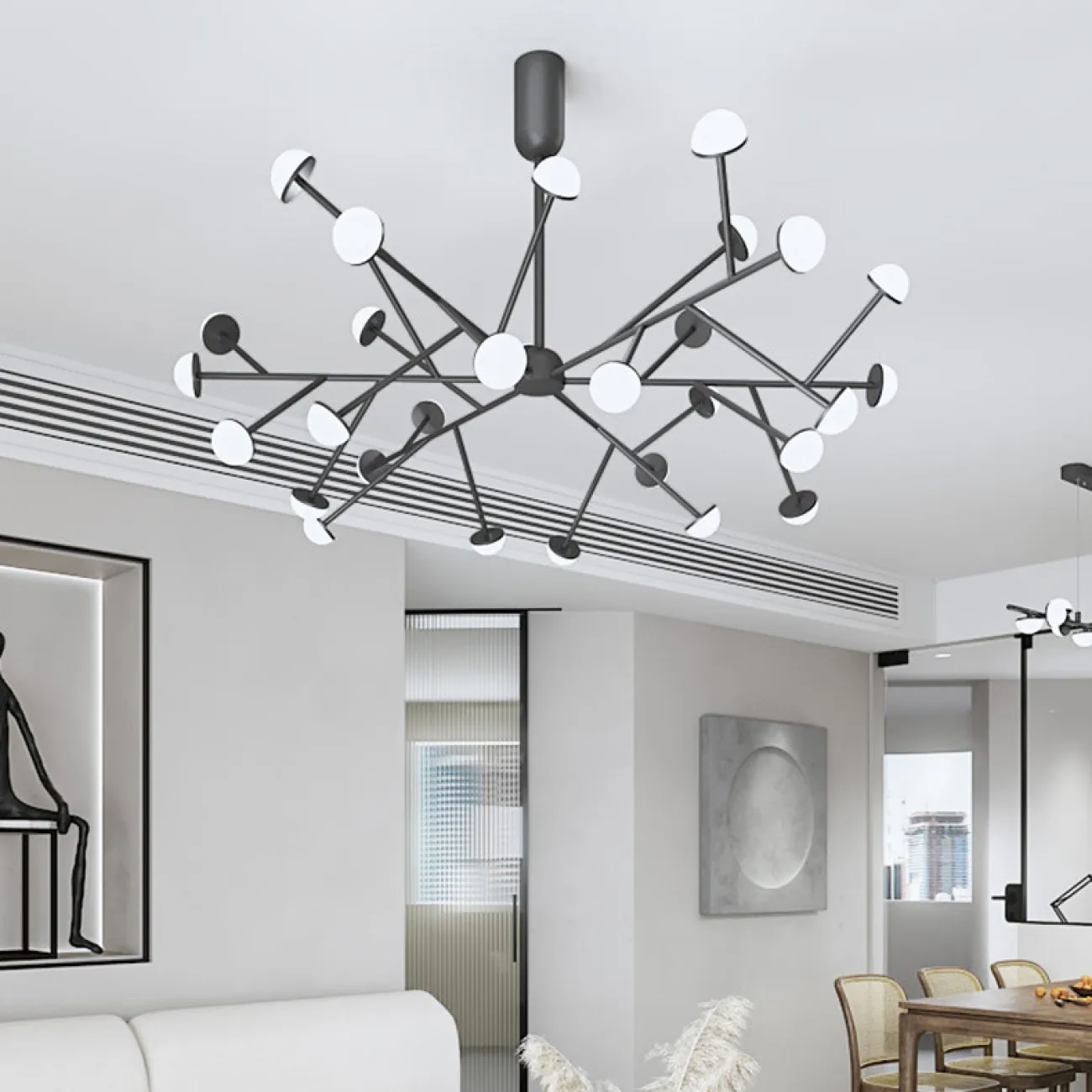 Потолочная люстра HILVI D68 Black от ImperiumLoft