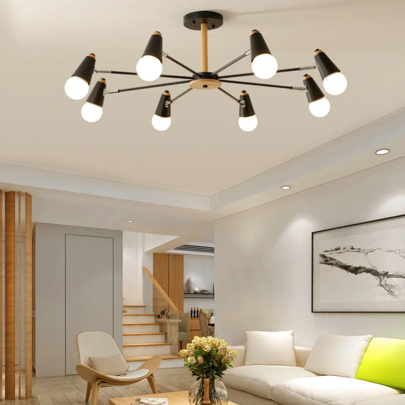 Потолочная люстра ROTARY L6 White от ImperiumLoft