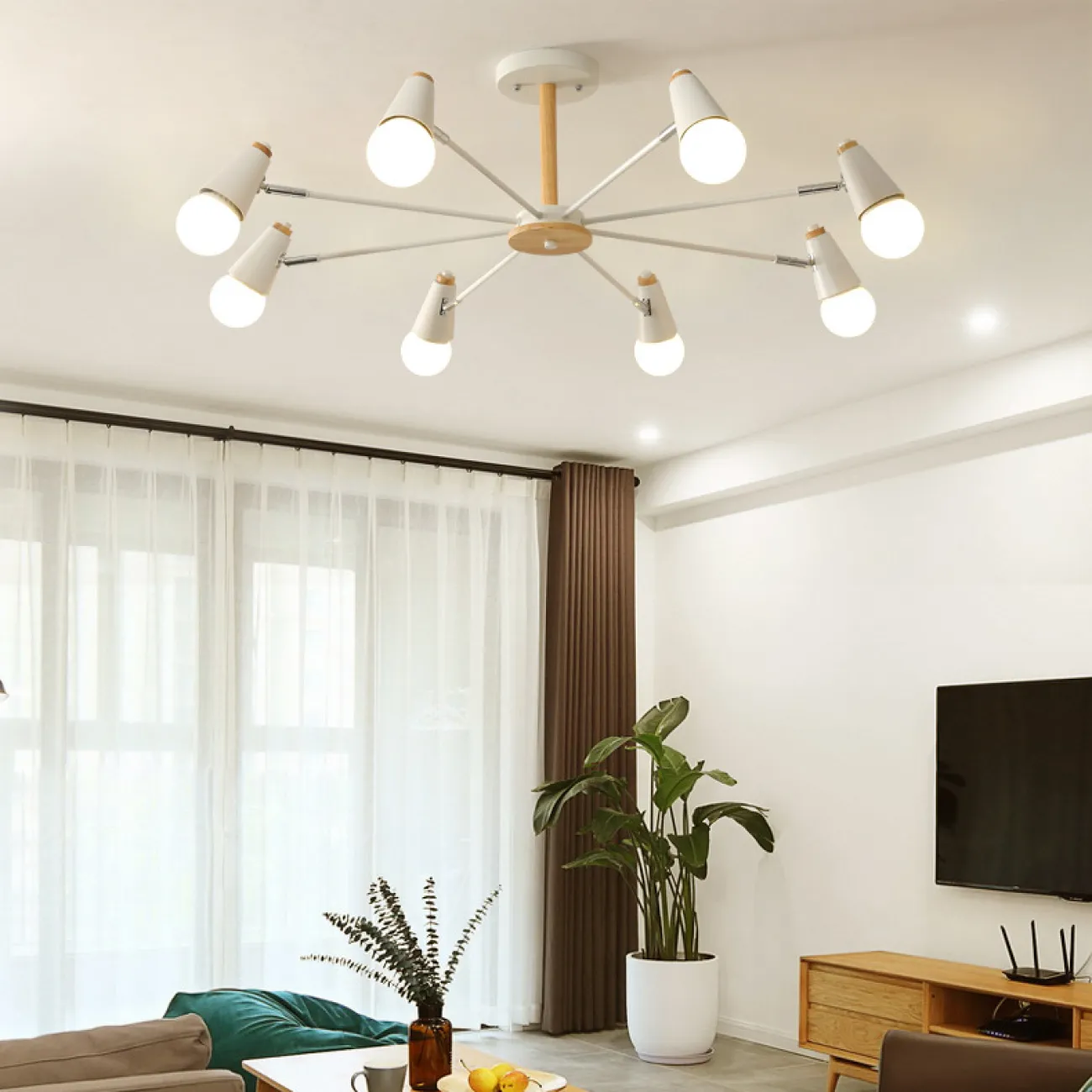 Потолочная люстра ROTARY L6 White от ImperiumLoft Потолочная люстра ROTARY L6 White от ImperiumLoft