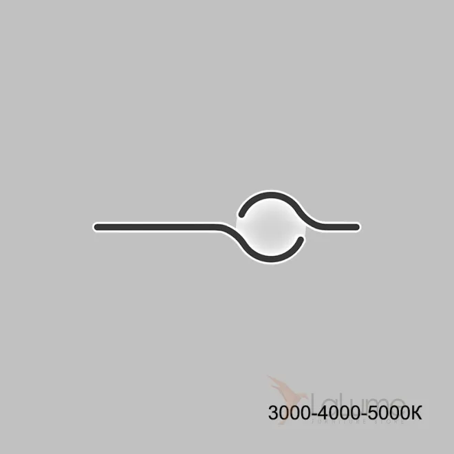 Серия настенных светодиодных светильников с двумя изогнутыми элементами на круглом креплении HARTO H60 Трехцветный свет