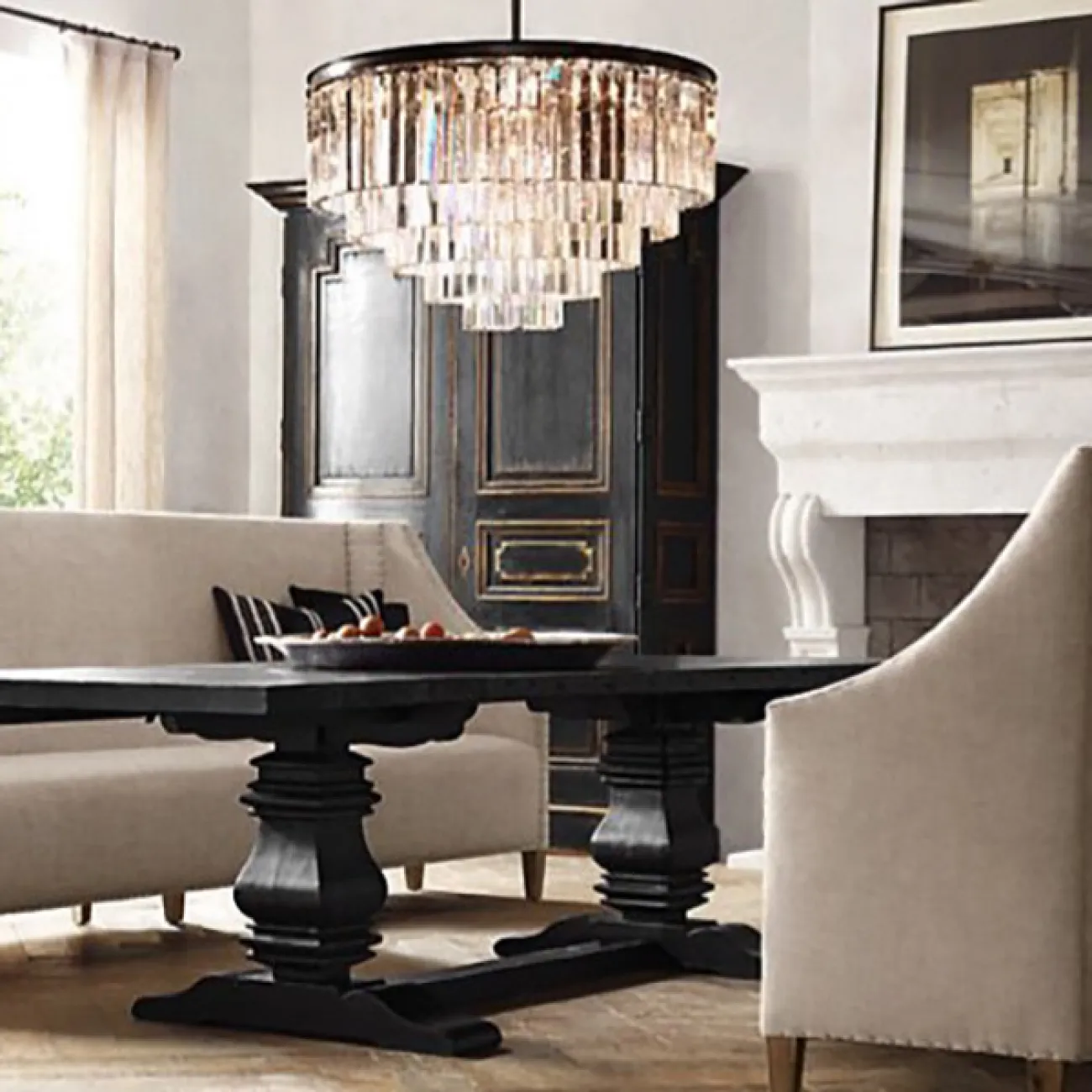 Люстра RH 1920s Odeon Clear Glass Fringe Chandelier D110 от ImperiumLoft