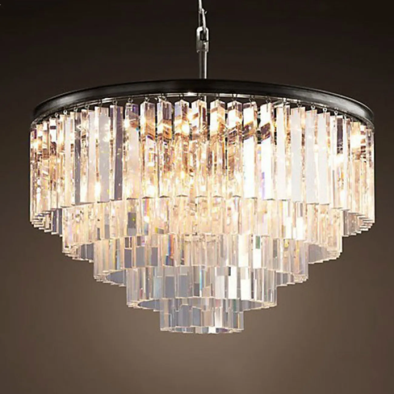 Люстра RH 1920s Odeon Clear Glass Fringe Chandelier D110 от ImperiumLoft