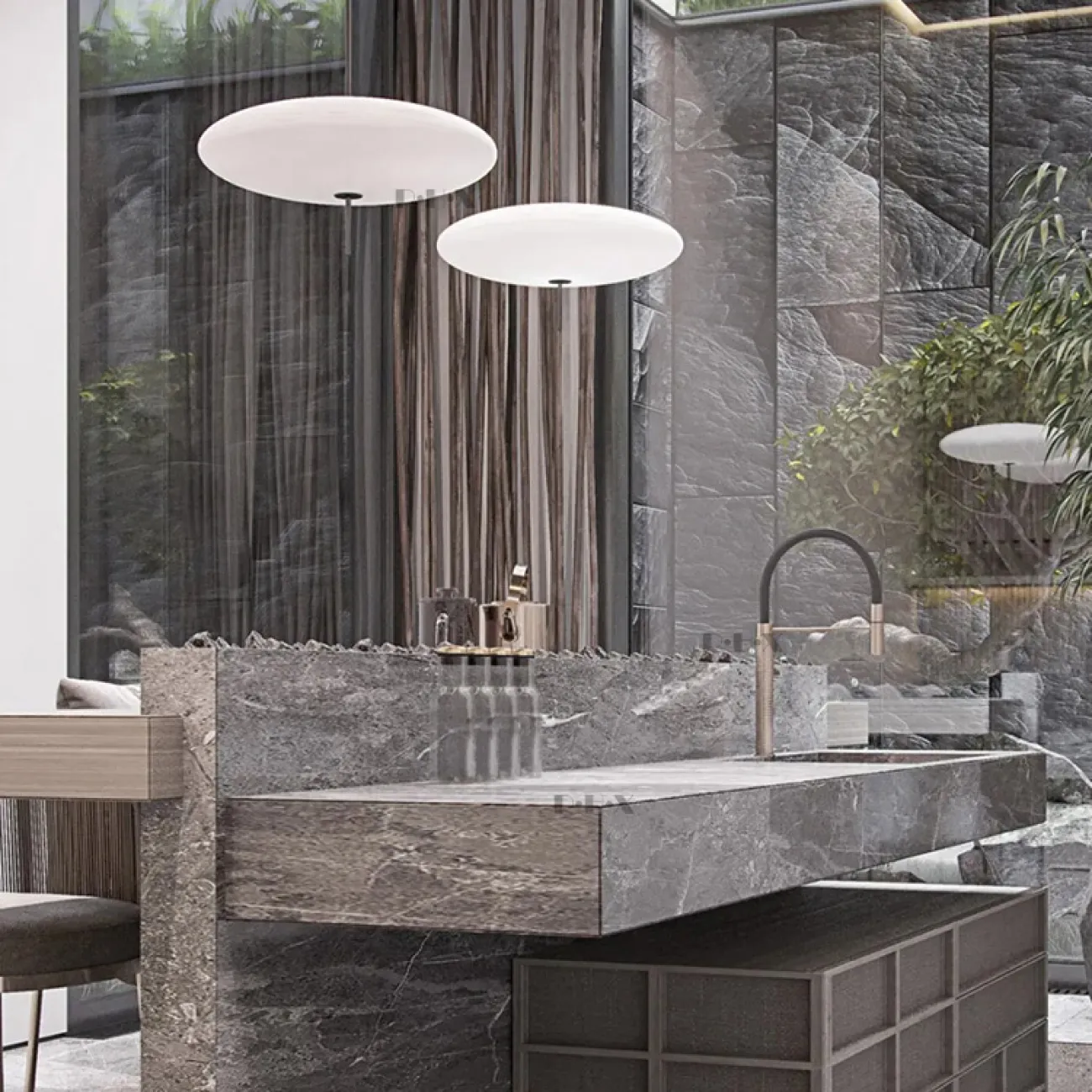 Подвесной светильник LAKIN black D30 от ImperiumLoft