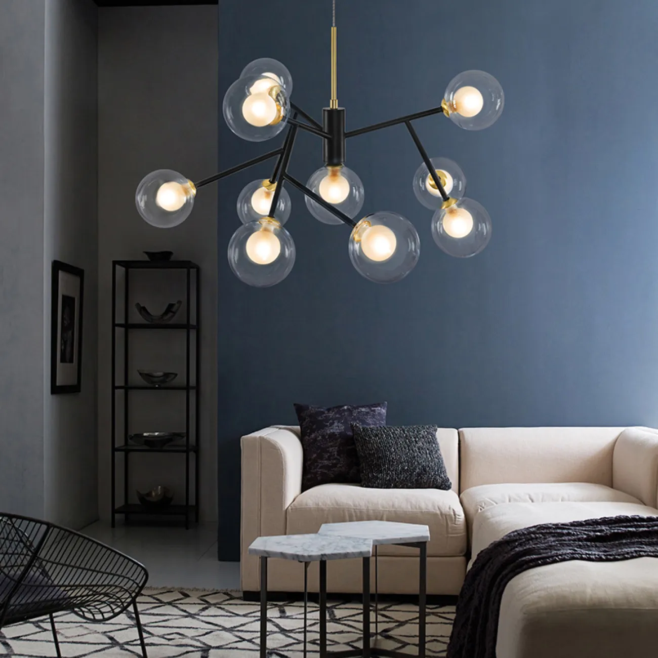 Подвесная люстра PEARL L5 Grey от ImperiumLoft Подвесная люстра PEARL L5 Grey от ImperiumLoft