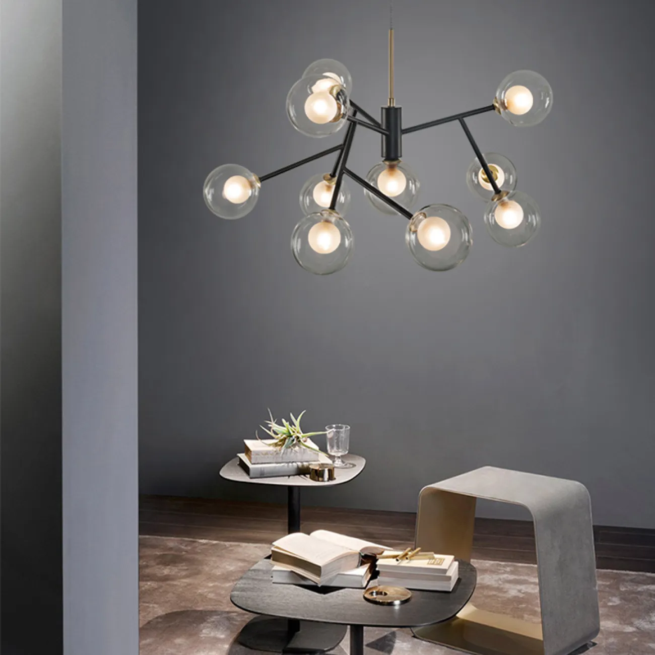 Подвесная люстра PEARL L5 Grey от ImperiumLoft Подвесная люстра PEARL L5 Grey от ImperiumLoft