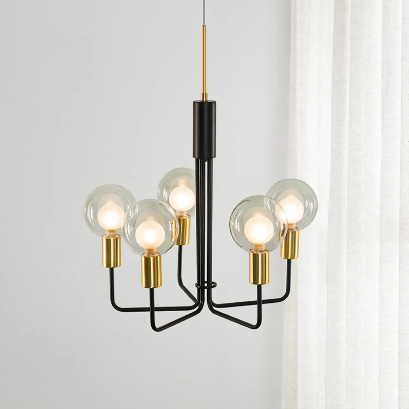 Подвесная люстра PEARL L5 Grey от ImperiumLoft Подвесная люстра PEARL L5 Grey от ImperiumLoft