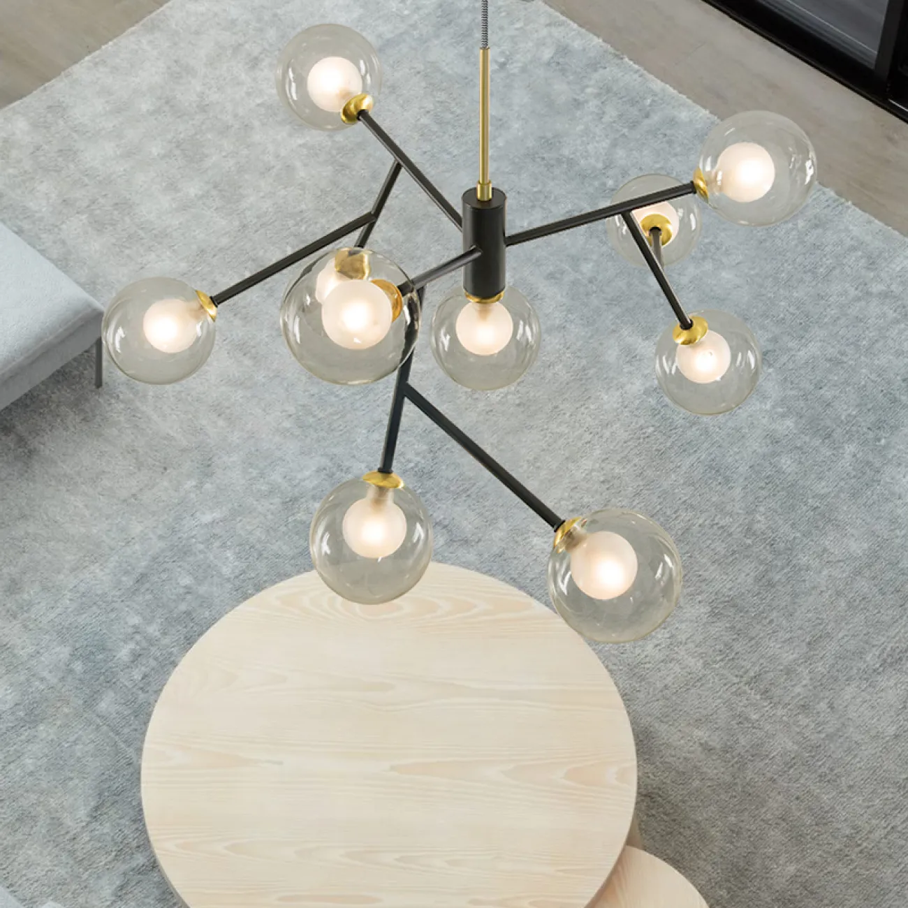 Подвесная люстра PEARL  L5 Grey от ImperiumLoft