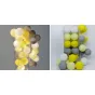 Гирлянда хлопковые фонарики Сotton Ball Yellow