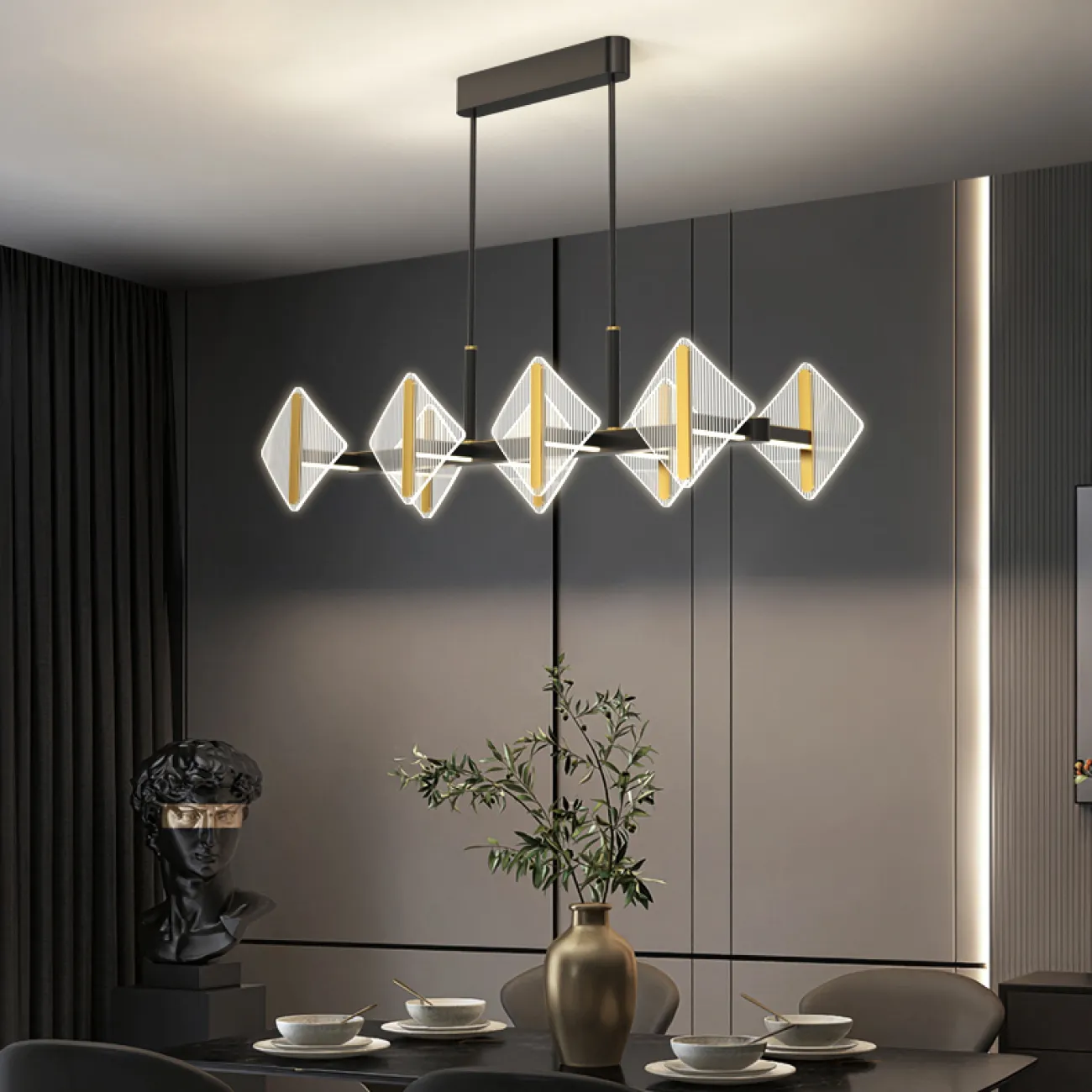 Потолочный светильник KEEN LONG L100 Brass от ImperiumLoft