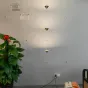 Светодиодный напольный светильник в виде вертикальной струны с конусными плафонами CLAAS Gold