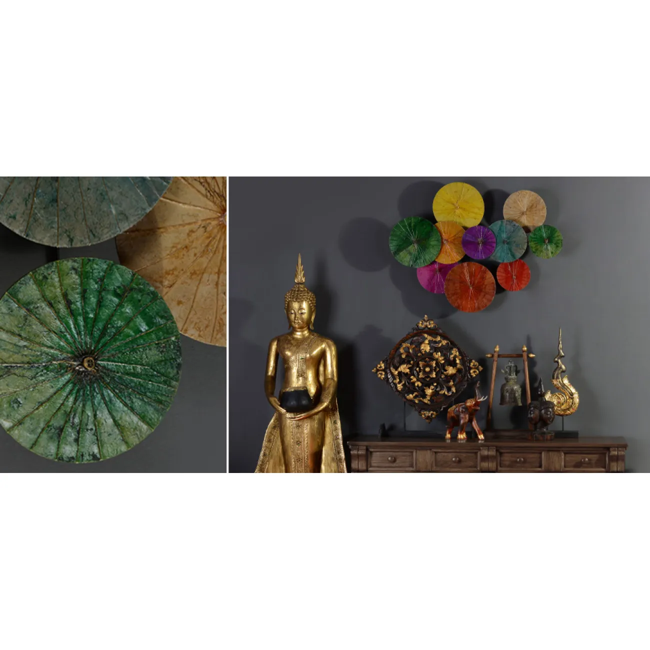 Арт-объект Disc wall art Lotus leaves от LaLume