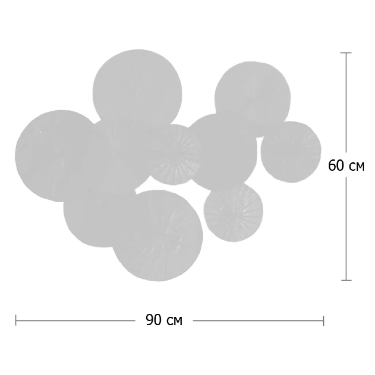 Арт-объект Disc wall art Lotus leaves от LaLume