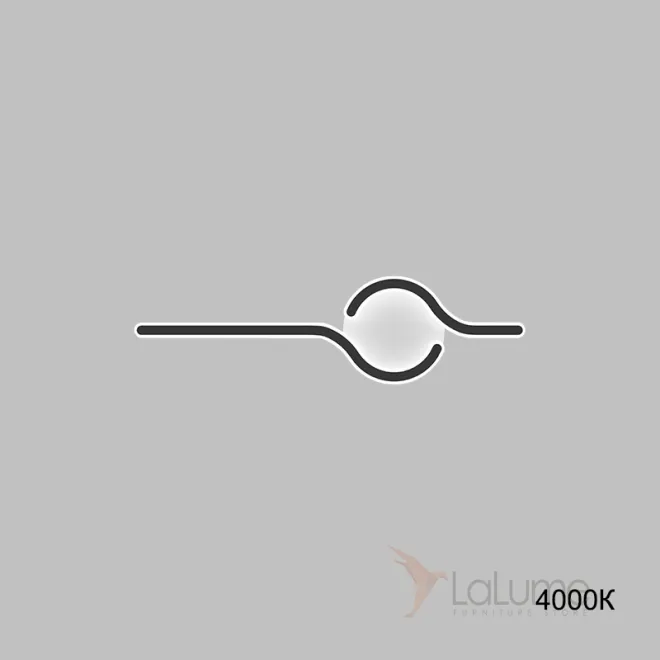 Серия настенных светодиодных светильников с двумя изогнутыми элементами на круглом креплении HARTO H60 4000К