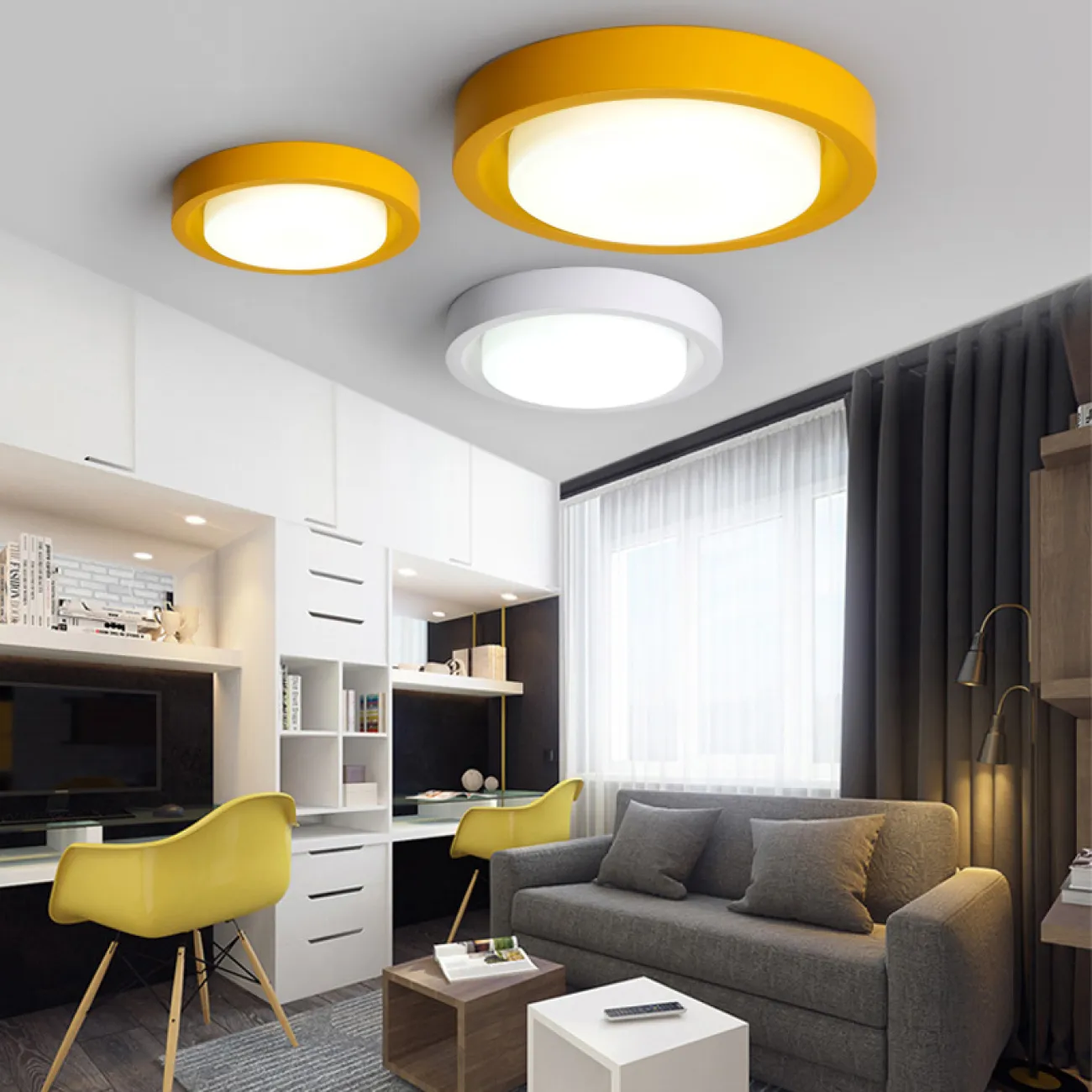 Потолочный светильник BUTTON D39 Pink от ImperiumLoft