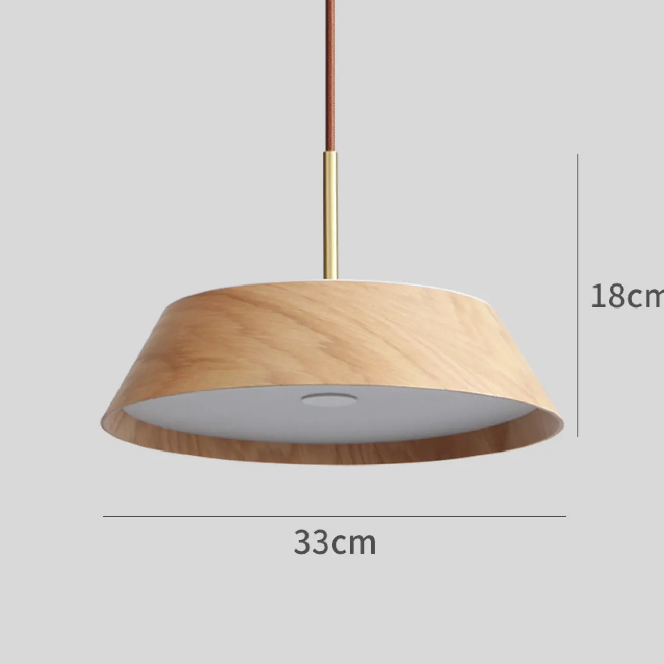 Готовая комбинация подвесных светодиодных светильников с трапециевидным корпусом из темного и светлого дерева BENONI B COMBO L58 Walnut