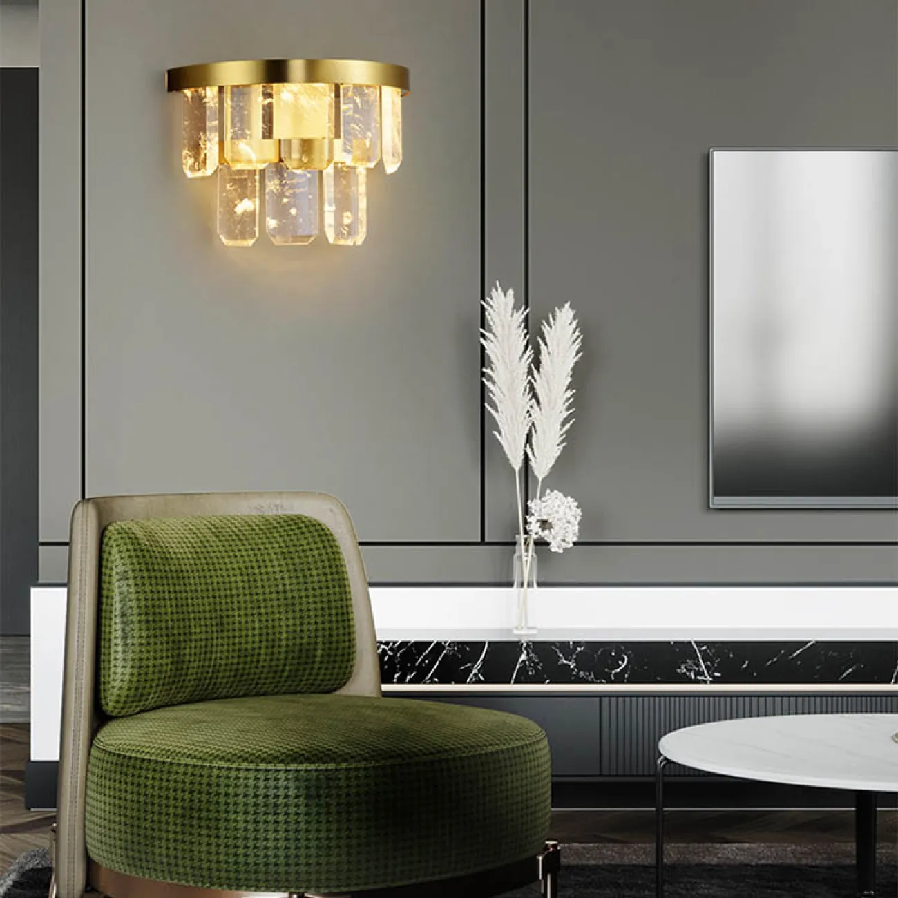 Серия настенных светодиодных светильников с многогранными хрустальными рассеивателями с эффектом льда CAPELLA WALL H20,5 Серия настенных светодиодных светильников с многогранными хрустальными рассеивателями с эффектом льда CAPELLA WALL H20,5