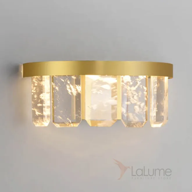 Серия настенных светодиодных светильников с многогранными хрустальными рассеивателями с эффектом льда CAPELLA WALL H13