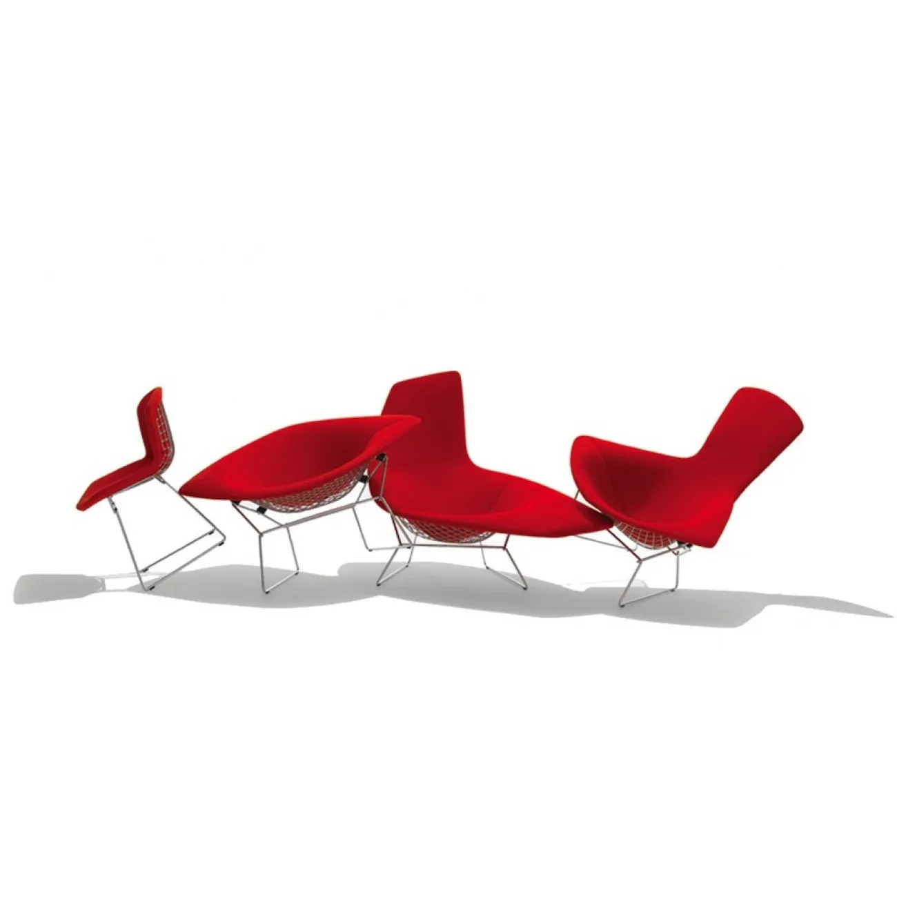 Кресло Asymmetric Chaise designed by Harry Bertoia		 in 1952 от LaLume