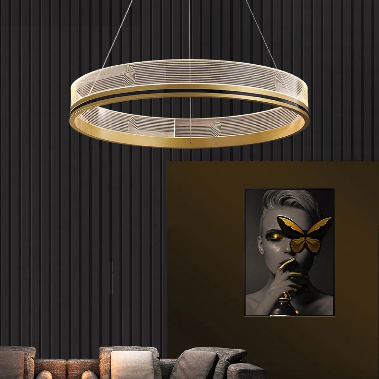 Подвесная люстра DILEMMA D100 Brass от ImperiumLoft