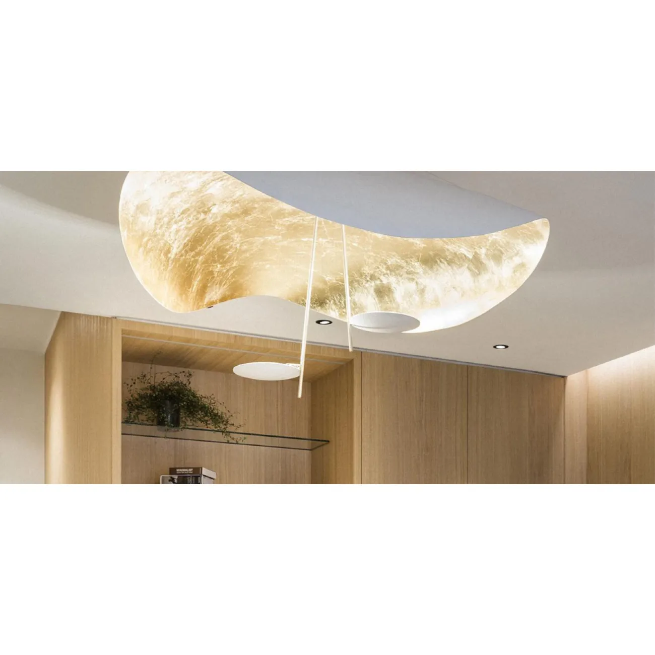 Подвесной светильник CATELLANI & SMITH LEDERAM MANTA S2 PENDANT White + Gold от LaLume